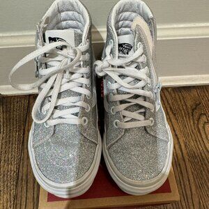 Vans Toddler (12.5) Glitter High Tops with Zip closure